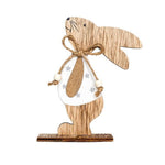 Easter Wooden Rabbit Decorations - RAPBLUE