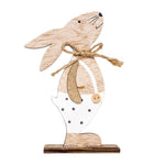 Easter Wooden Rabbit Decorations - RAPBLUE