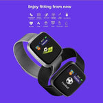 New Metallic Bluetooth Waterproof Wristband Sport Heart Rate Monitor Smartwatch For Android IOS - RAPBLUE