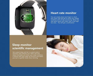 New Metallic Bluetooth Waterproof Wristband Sport Heart Rate Monitor Smartwatch For Android IOS - RAPBLUE