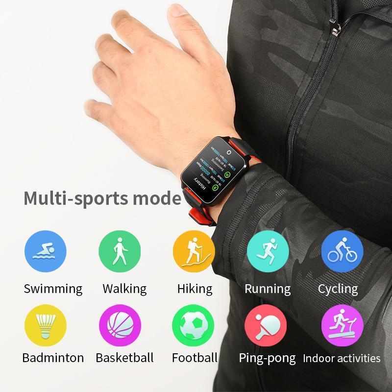 New IP68 Waterproof Android Smart Watch Bluetooth Wristband Heart Rate Pedometer Smartwatch For iPhone Android - RAPBLUE