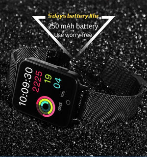 New IP68 Waterproof Android Smart Watch Bluetooth Wristband Heart Rate Pedometer Smartwatch For iPhone Android - RAPBLUE