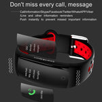 Smartwatch Fitness Bracelet IP68 Waterproof Dynamic Heart Rate Blood Pressure Monitoring Tracker For iPhones Android - RAPBLUE