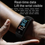 Smartwatch Fitness Bracelet IP68 Waterproof Dynamic Heart Rate Blood Pressure Monitoring Tracker For iPhones Android - RAPBLUE