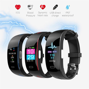 Blood Pressure Smart Band Heart Rate Bracelet Fitness Tracker Watch Intelligent Wristband - RAPBLUE