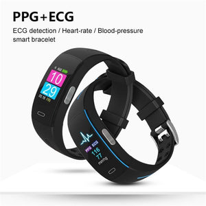 Blood Pressure Smart Band Heart Rate Bracelet Fitness Tracker Watch Intelligent Wristband - RAPBLUE