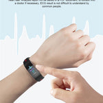 Blood Pressure Smart Band Heart Rate Bracelet Fitness Tracker Watch Intelligent Wristband - RAPBLUE