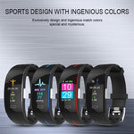 Blood Pressure Smart Band Heart Rate Bracelet Fitness Tracker Watch Intelligent Wristband - RAPBLUE