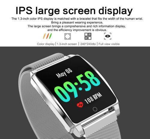 New IPS Large Screen Multi-Sport Fitness Smart Watch Activity Tracker Heart Rate Blood Pressure Wristband For iOS Android - RAPBLUE