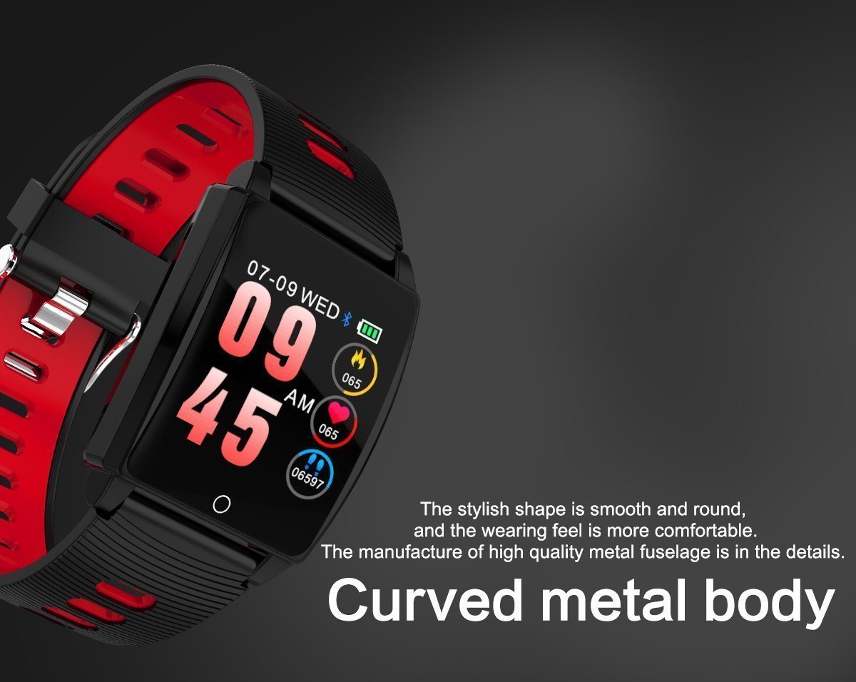 New IPS Large Screen Multi-Sport Fitness Smart Watch Activity Tracker Heart Rate Blood Pressure Wristband For iOS Android - RAPBLUE