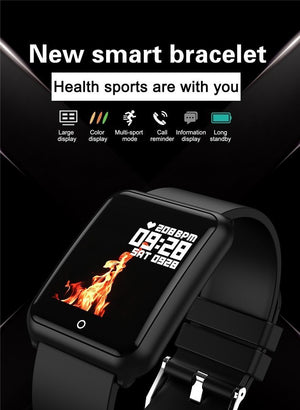 Heart Rate Fitness Smartwatch Tracker Sport Bluetooth Digital Wrist For iPhone Samsung Xiaomi - RAPBLUE