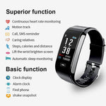 Heart Rate Smart watch Monitor IP67 Wrist Watch Fitness Bracelet Tracker Pedometer For iPhone Androids - RAPBLUE