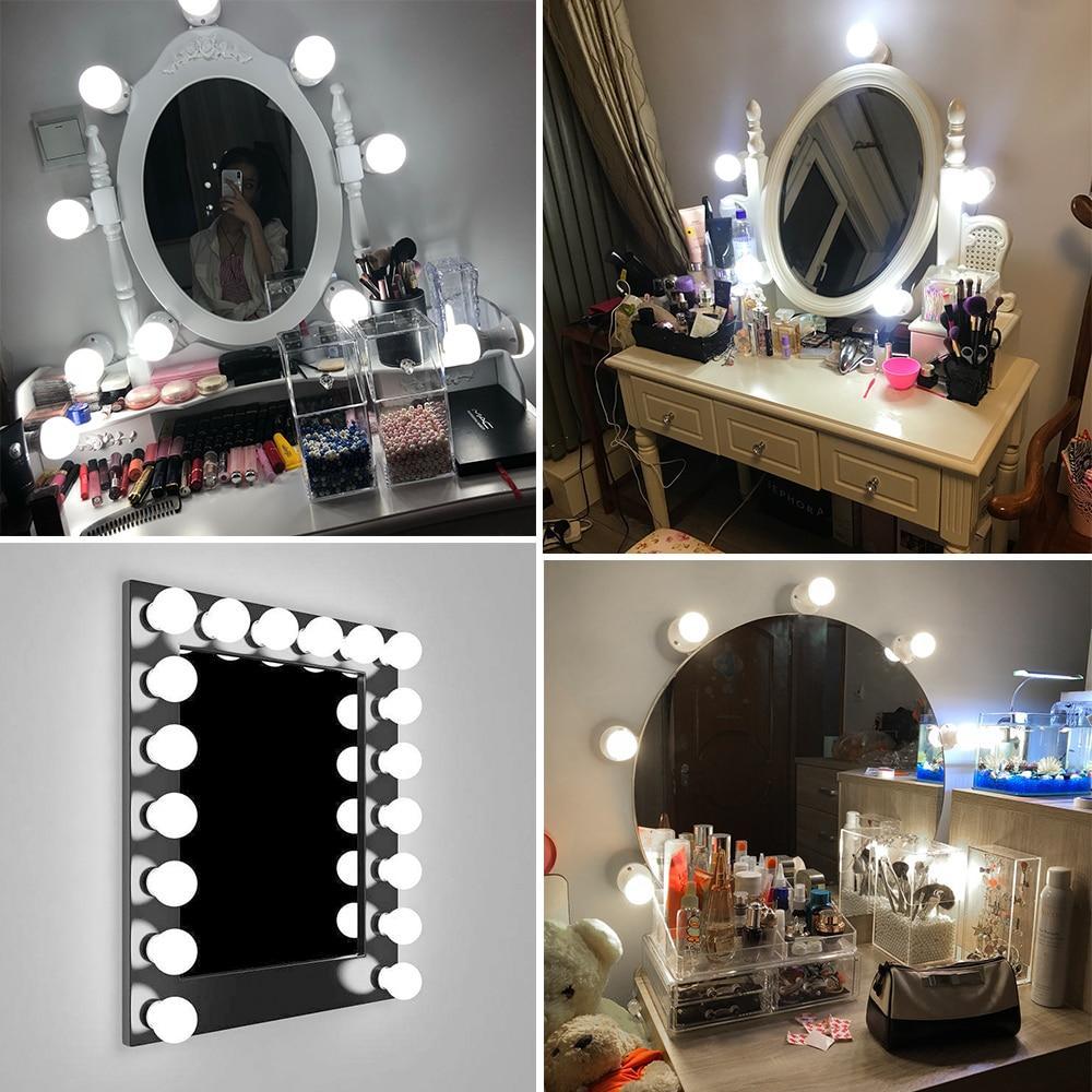 Makeup Vanity Mirror with Lights Hollywood Style Mirror Bulbs - RAPBLUE