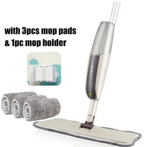 360 Degree Spray Floor Mop with Reusable Microfiber Pads - RAPBLUE