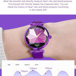 New Luxury Lady's Bluetooth Smart Watch Bracelet Waterproof Fitness Heart Rate Blood Pressure Tracker For iPhone Androids - RAPBLUE