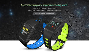 New Sport Smart Watch GPS IP68 Waterproof Heart Rate Monitoring Full Touch Screen Smartwatch For iPhone Android - RAPBLUE