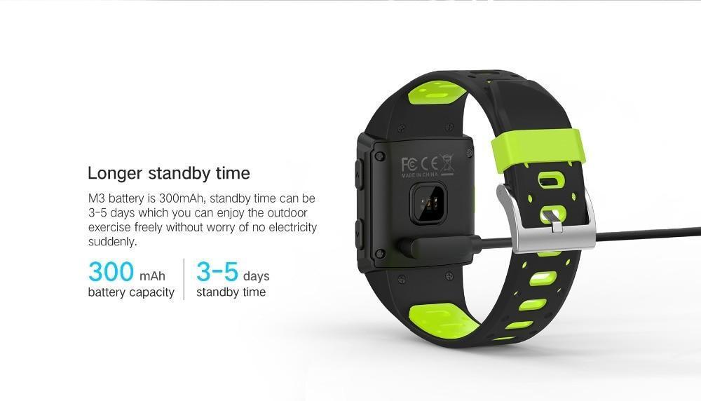 New Sport Smart Watch GPS IP68 Waterproof Heart Rate Monitoring Full Touch Screen Smartwatch For iPhone Android - RAPBLUE