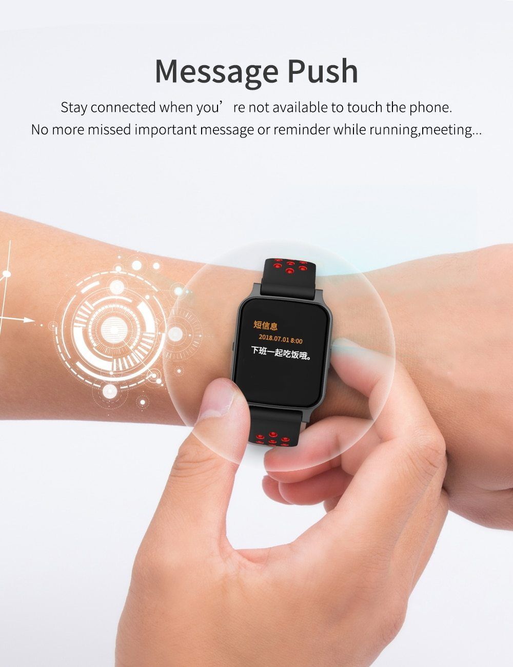 New Smart Watch Bluetooth Call Heart Rate Blood Pressure Blood Oxygen Monitor Smartwatch For iPhone Android - RAPBLUE