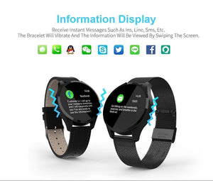 New Waterproof Fitness Tracker Smart Watch Heart Rate Blood Pressure Monitor Smartwatch For iPhone Android - RAPBLUE