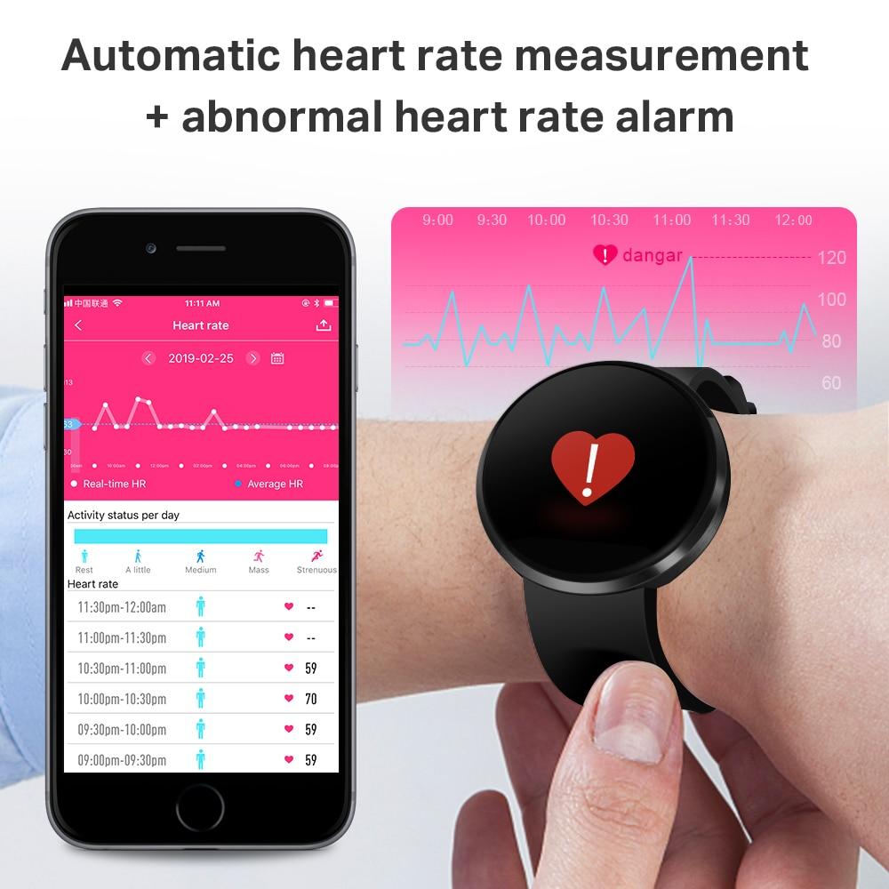 LCD Colour Display IP68 Waterproof Heart Rate Smart Watch Monitor Fitness Bracelet For Ladies - RAPBLUE