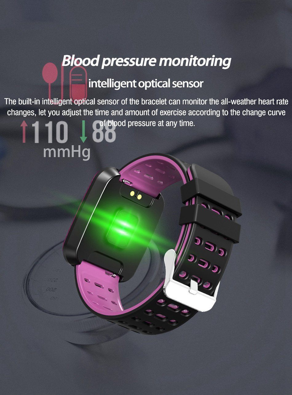 IPS Big Screen Smartwatch Heart Rate Blood Pressure Monitor Fitness Tracker Smartwatch For iPhone Android - RAPBLUE