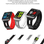 Heart Rate Blood Pressure Monitoring Touch Screen Smart Bracelet Fitness Tracker Smartwatch For iPhone Android - RAPBLUE