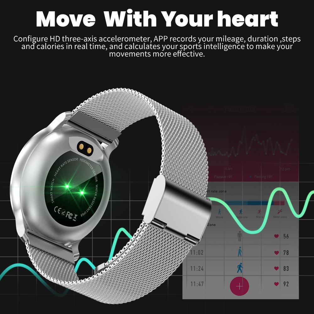 New Smart Watch Waterproof Smartwatch Heart Rate Monitor Fitness Tracker For iPhones Android - RAPBLUE