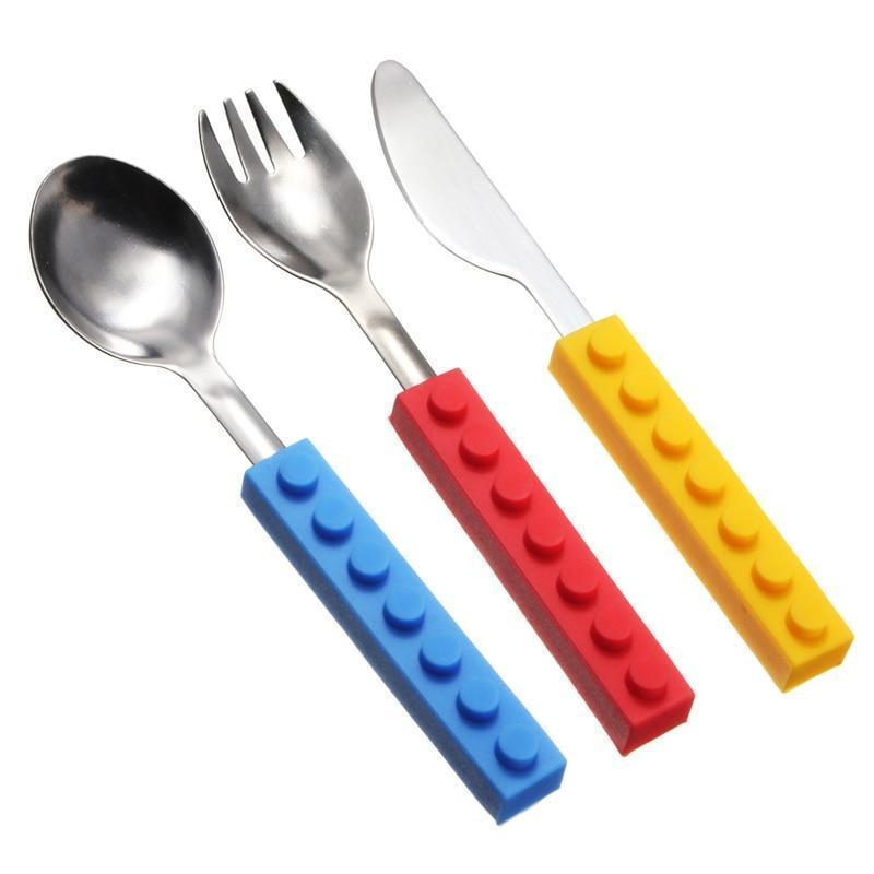 Lego Silicone Stainless Steel Dinnerware Set - RAPBLUE