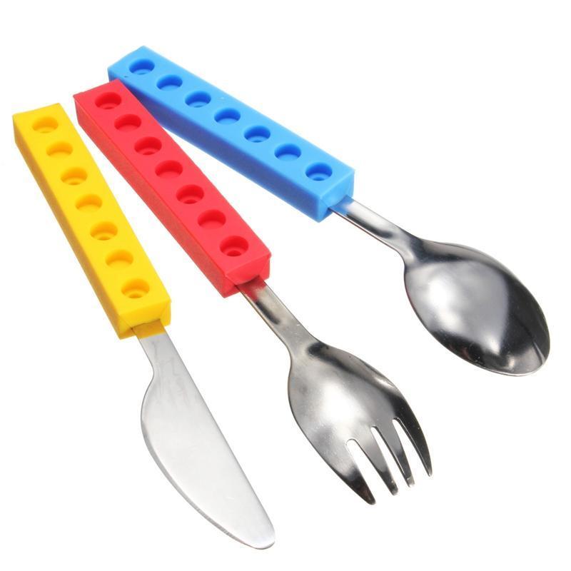 Lego Silicone Stainless Steel Dinnerware Set - RAPBLUE