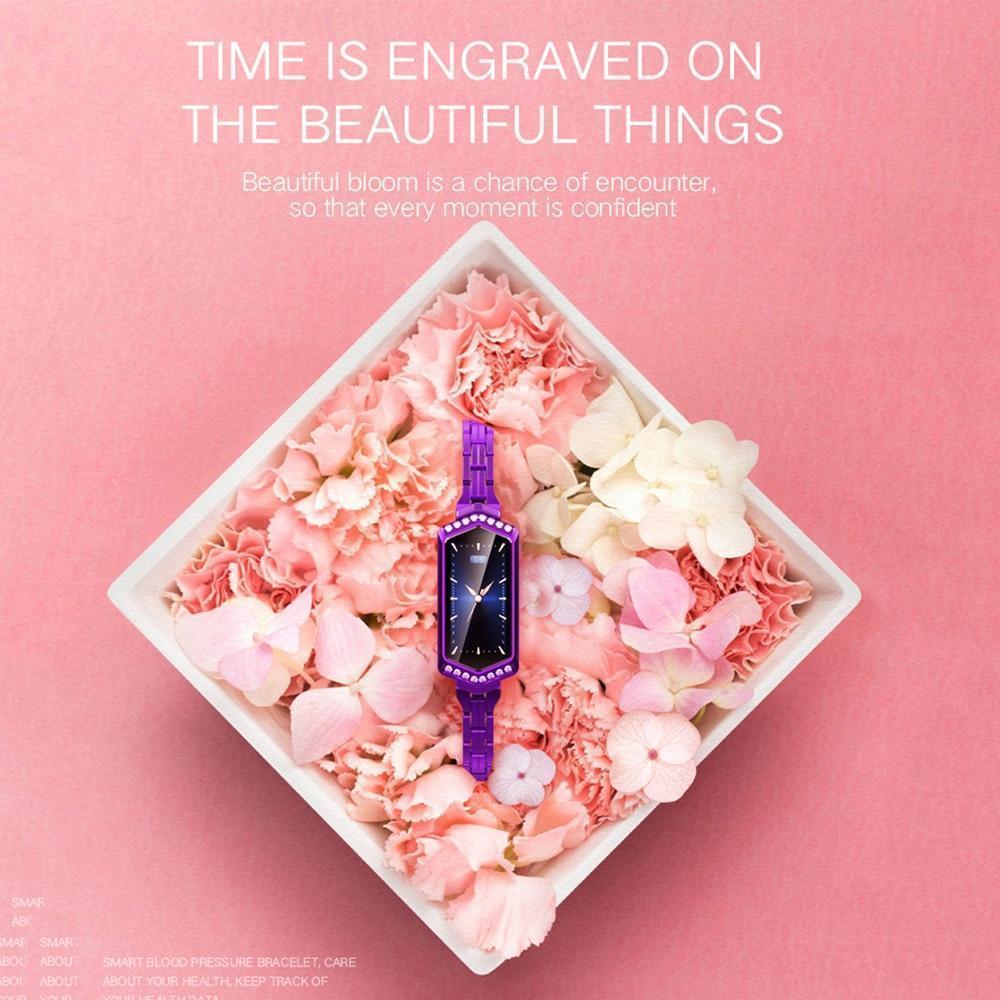 New Smart Watch Women IP67 Waterproof Heart Rate Monitor Metal Strap Fitness Bracelet For Android IOS Phones - RAPBLUE