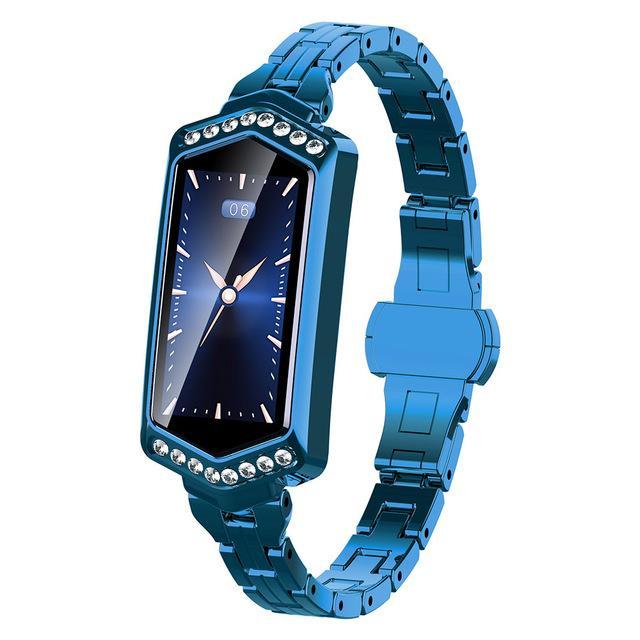 New Smart Watch Women IP67 Waterproof Heart Rate Monitor Metal Strap Fitness Bracelet For Android IOS Phones - RAPBLUE