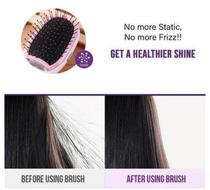 Ionic Electric Styling Frizz Free Hairbrush - RAPBLUE