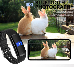 IP67 Waterproof Smart Band Remote Control Blood Pressure Heart Rate Monitor Smart Bracelet For iPhone Android - RAPBLUE