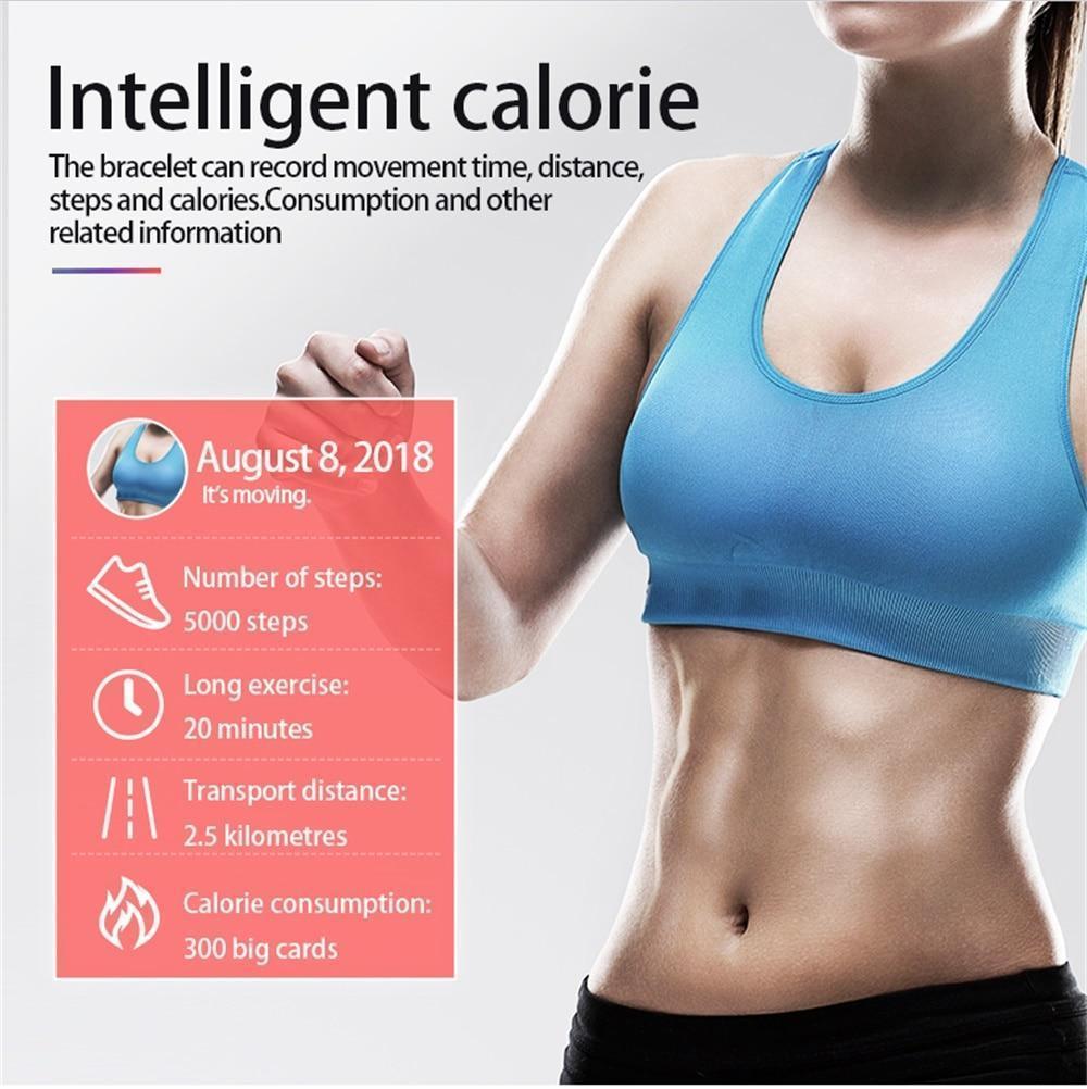 New Smart Watch Heart Rate Blood Pressure Monitor IP67 Waterproof Steps Calories Counter Sports Smartwatch - RAPBLUE