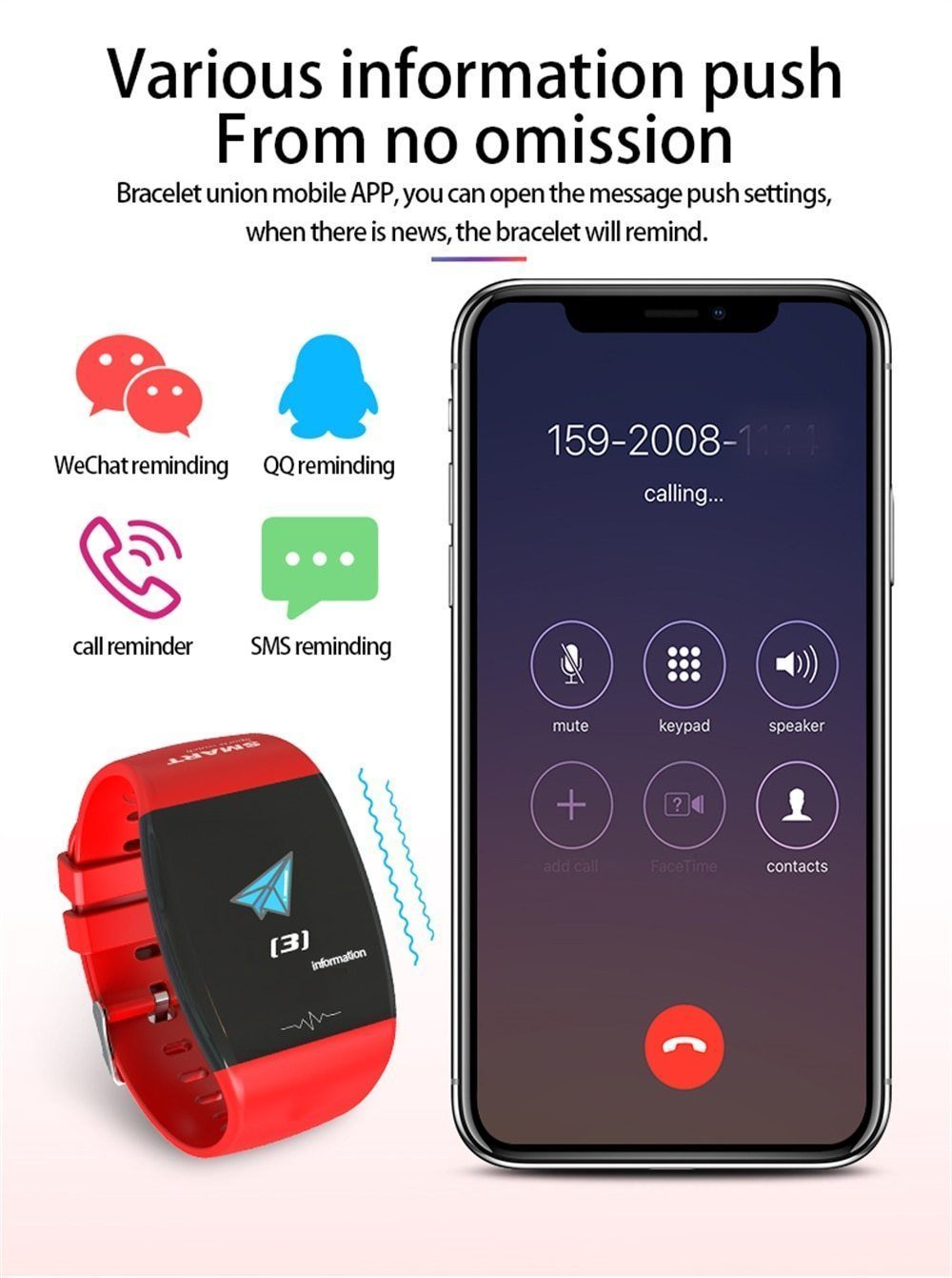 New Smart Watch Heart Rate Blood Pressure Monitor IP67 Waterproof Steps Calories Counter Sports Smartwatch - RAPBLUE