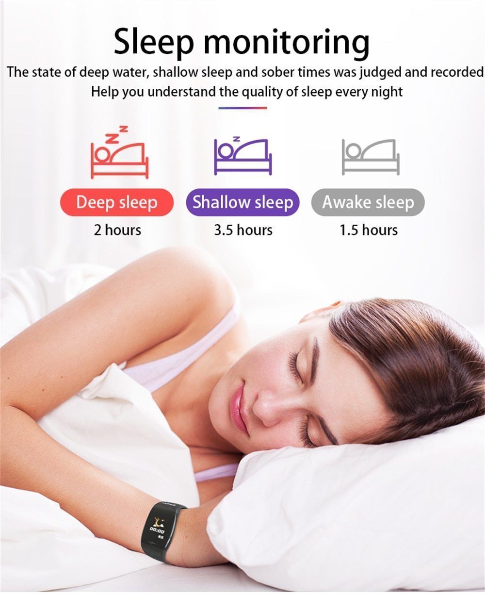 New Smart Watch Heart Rate Blood Pressure Monitor IP67 Waterproof Steps Calories Counter Sports Smartwatch - RAPBLUE