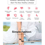 New Smart Wristband Unisex Bracelet Heart Rate Blood Pressure Monitor Fitness Tracker Watch Sport Band Pedometer - RAPBLUE