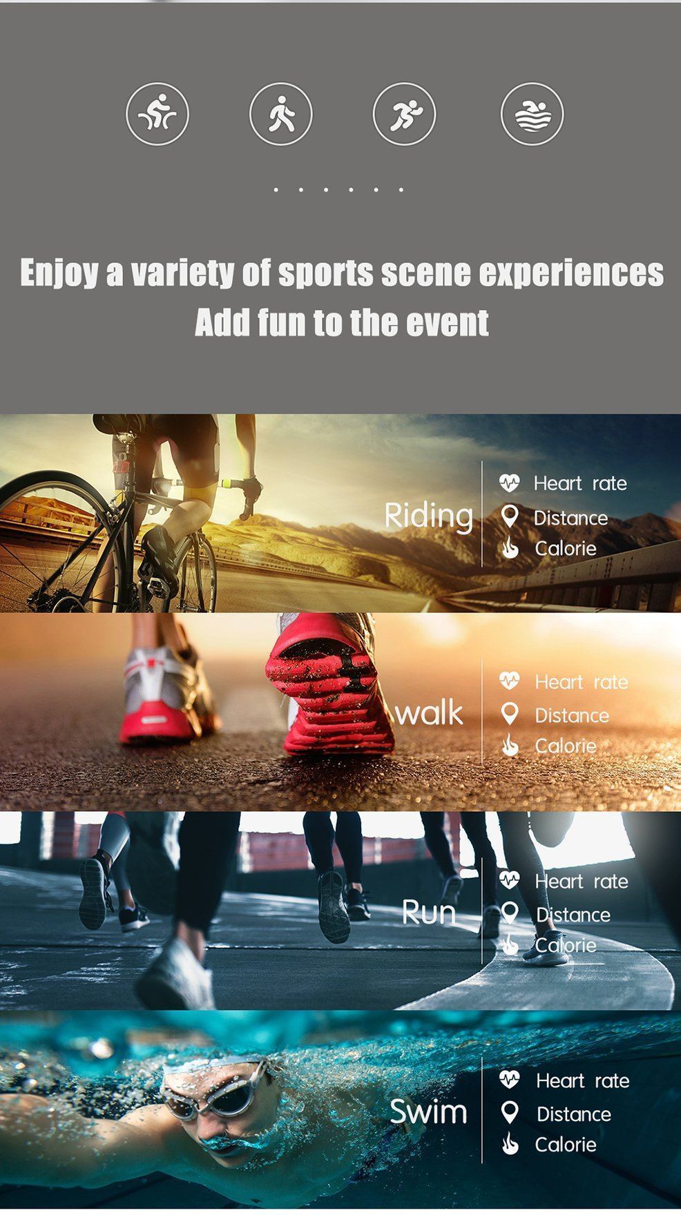 New Smart Watch Color Screen Heart Rate Fitness Bracelet Sleep Blood Pressure Monitor Fitness Tracker - RAPBLUE