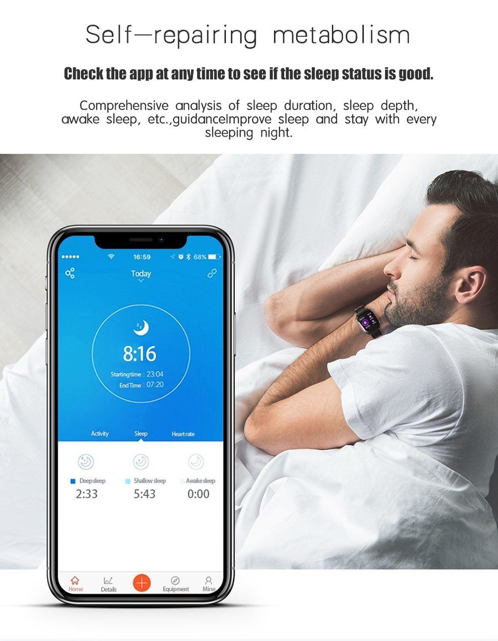 New Smart Watch Color Screen Heart Rate Fitness Bracelet Sleep Blood Pressure Monitor Fitness Tracker - RAPBLUE