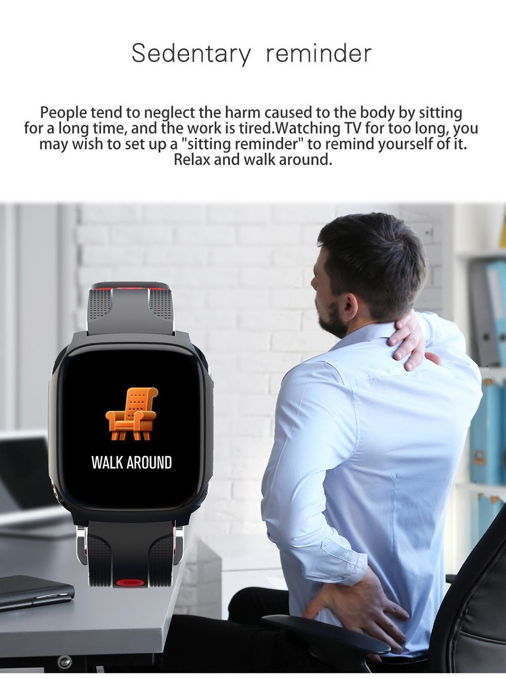 New Smart Watch Color Screen Heart Rate Fitness Bracelet Sleep Blood Pressure Monitor Fitness Tracker - RAPBLUE