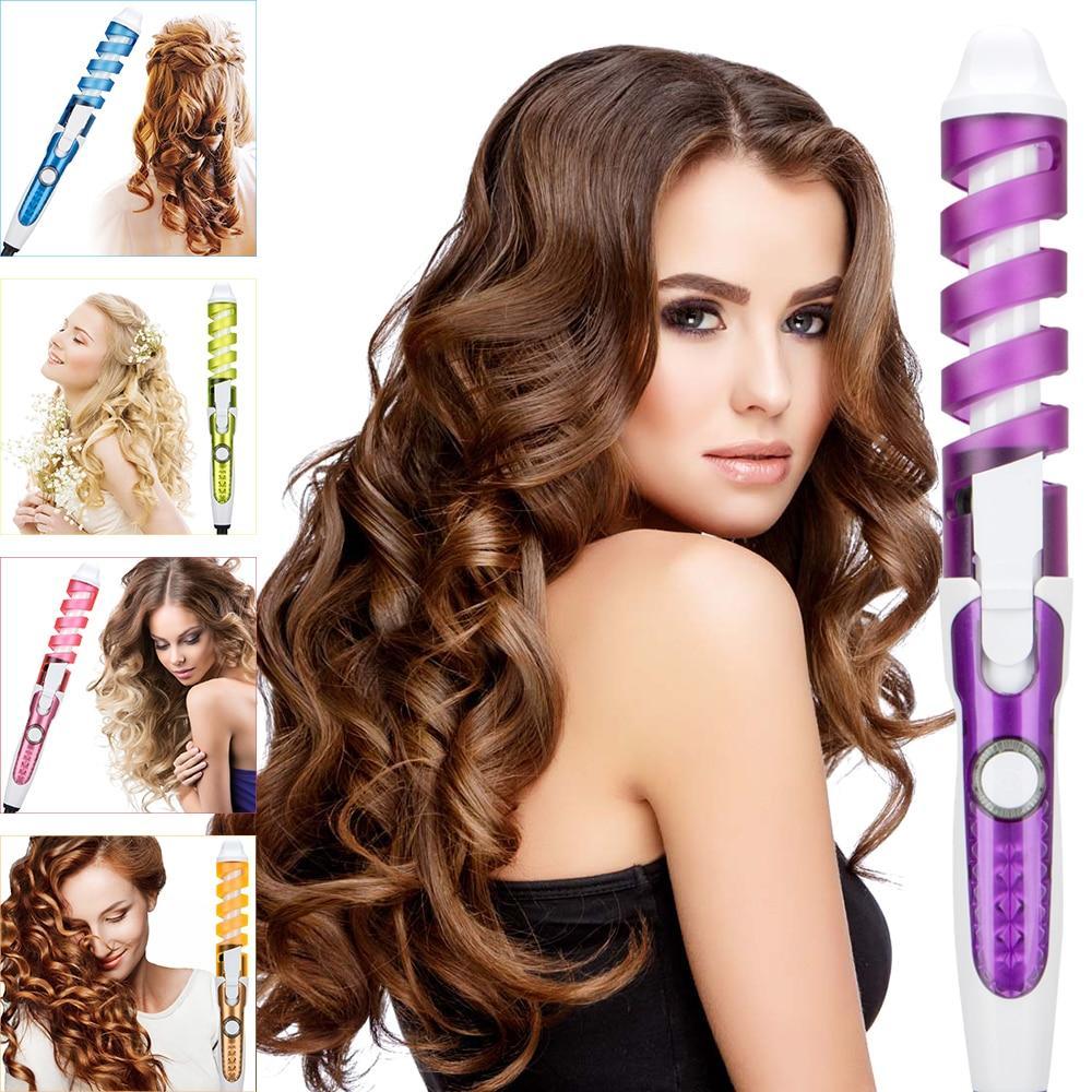 Magic Spiral Curling Iron Professional Hair Curler Self Curling Iron for Long Hair - RAPBLUE