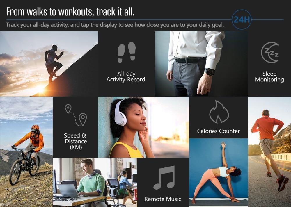 New Rugged Outdoor Smart Sport Watch Fitness Heart Rate Monitor Tracker Smartwatch For Android iPhones - RAPBLUE