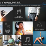 New Rugged Outdoor Smart Sport Watch Fitness Heart Rate Monitor Tracker Smartwatch For Android iPhones - RAPBLUE