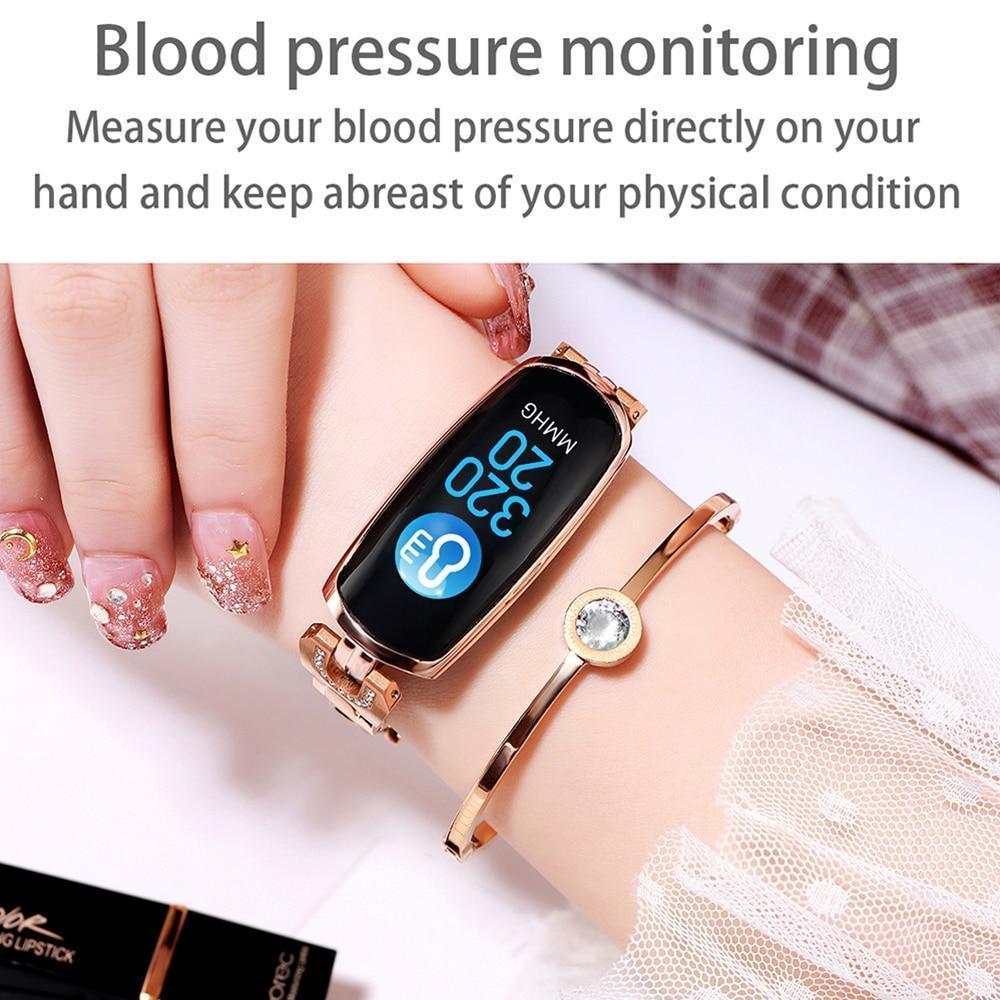 New Stainless Steel Smart Watch IP67 Waterproof Heart Rate Monitor Bracelet Smartwatch For Android iPhone - RAPBLUE