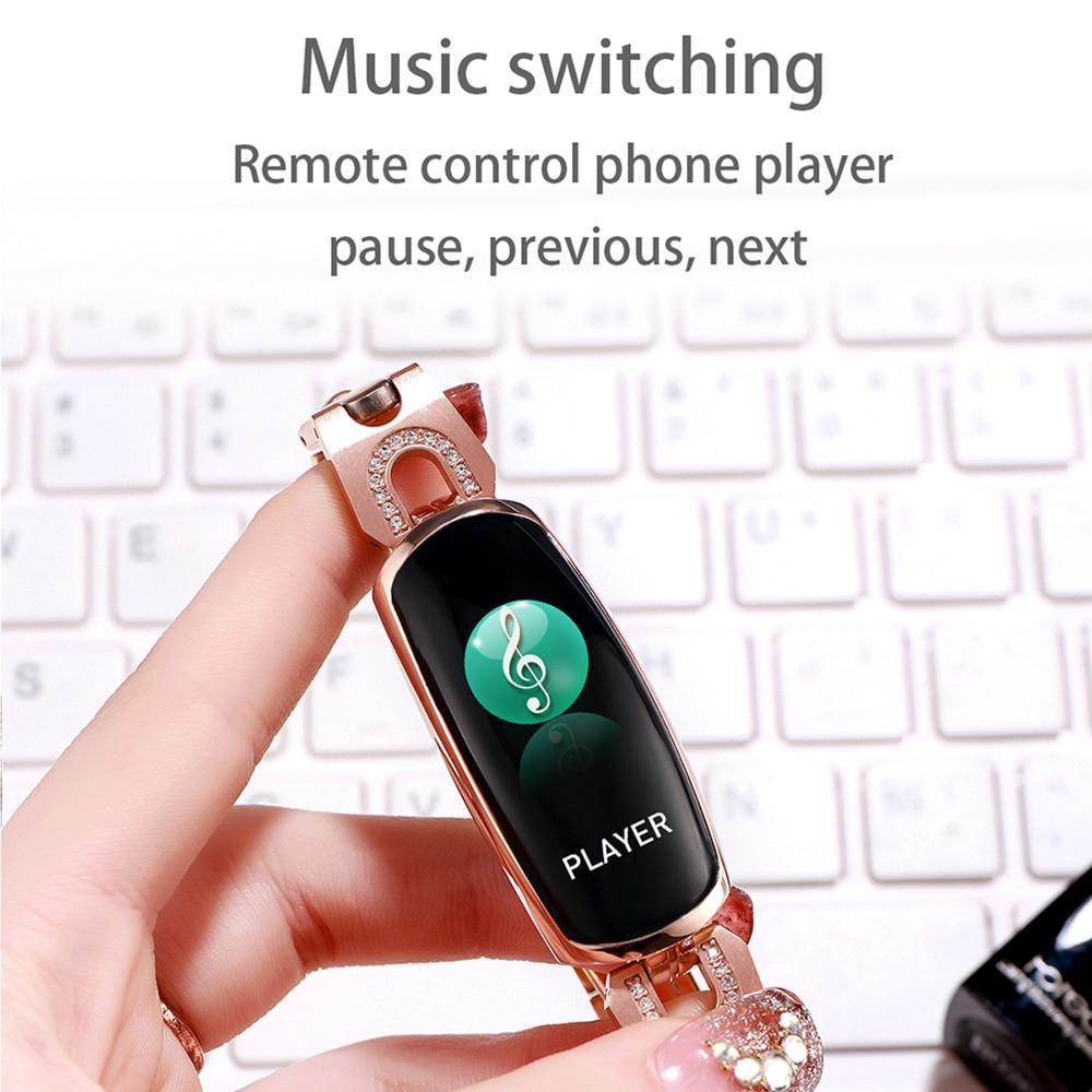 New Stainless Steel Smart Watch IP67 Waterproof Heart Rate Monitor Bracelet Smartwatch For Android iPhone - RAPBLUE
