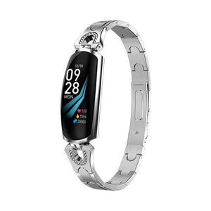 New Stainless Steel Smart Watch IP67 Waterproof Heart Rate Monitor Bracelet Smartwatch For Android iPhone - RAPBLUE