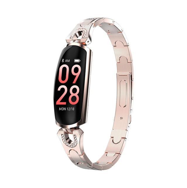 New Stainless Steel Smart Watch IP67 Waterproof Heart Rate Monitor Bracelet Smartwatch For Android iPhone - RAPBLUE