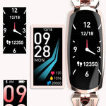 New Stainless Steel Smart Watch IP67 Waterproof Heart Rate Monitor Bracelet Smartwatch For Android iPhone - RAPBLUE