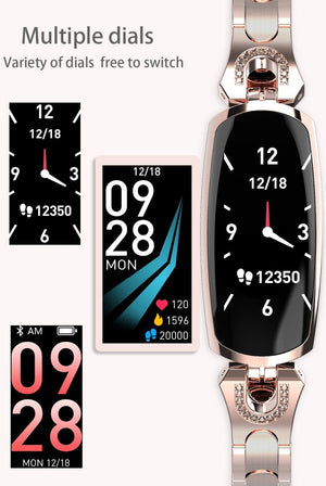 New Stainless Steel Smart Watch IP67 Waterproof Heart Rate Monitor Bracelet Smartwatch For Android iPhone - RAPBLUE