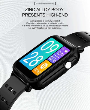 New IP67 Waterproof Slim Smart Watch Heart Rate Blood Pressure Oxygen Monitor Fitness Tracker For iOS Android - RAPBLUE